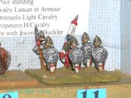 SPAIN11 Sword and buckler men
Picts of [url=http://www.spanglefish.com/mickyarrowminiatures/]Mick Yarrow Miniatures[/url] from the manufacturers site, with permission of Mick Yarrow
Keywords: Condotta