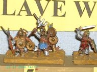 Slave Revolt Infantry - Gladiators
Picts of [url=http://www.spanglefish.com/mickyarrowminiatures/]Mick Yarrow Miniatures[/url] from the manufacturers site, with permission of Mick Yarrow
Keywords: Spartacus