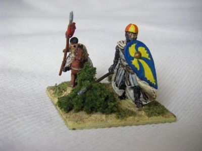28mm Norman  Crusader General with light horseman
Keywords: Normans Latins emgerman
