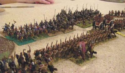 Carthaginian spearmen & elephants face Bosporan Cavalry
From Usk 2008 
Keywords: BOSPORAN HGREEK Lcarthaginian