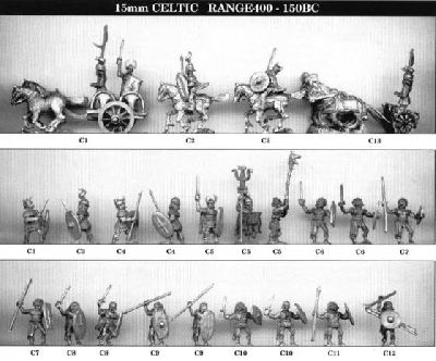 Celtic Range from Tin Soldier
Range from Tin Soldier. For figure codes see their website at [url=http://www.tinsoldieruk.com/]Tin Soldier UK[/url]
Keywords: gallic ancbritish celt