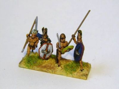 Gaeasati from Xyston & Warmodelling
Mixed Gaeasati and Gallic Nobles from Xyston, with other figures from Fantassin / Warmodelling. Warmodelling figures 1st and 3rd from left
Keywords: ancbritish gaeasati gallic