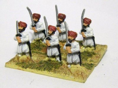 Arab / indian Swordsmen in turbans
From [url=http://www.essexminiatures.co.uk/frames15anc.html]Essex's generic Arab ranges[/url]
Keywords: arab
