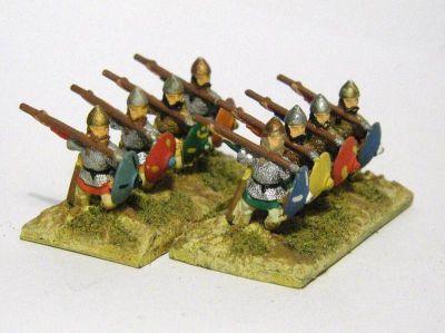 Ghaznavid Spearmen - Britains most often seen brand of Dailami Infantry
AEA 22, from [url=http://www.essexminiatures.co.uk/frames15anc.html]Essex's Ghaznavid  range[/url]
Keywords: arab dailami