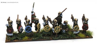 Aztec warriors - Eagle Knights
Aztecs painted by [url=http://www.heresybrush.com/]Heresy Brush[/url] from Spain. 
Keywords: aztec
