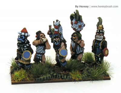 Aztec warriors - Generals
Aztecs painted by [url=http://www.heresybrush.com/]Heresy Brush[/url] from Spain. 
Keywords: aztec
