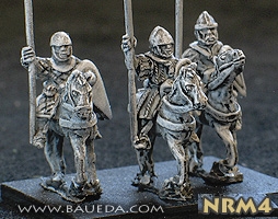 Norman light cavalry. 3 variants.
New Normans from Baueda, sculpted by M Campagna. Pictures with permission of [url=http://www.vexillia.ltd.uk]Vexillia[/url] 
Keywords:  Norman crusader 