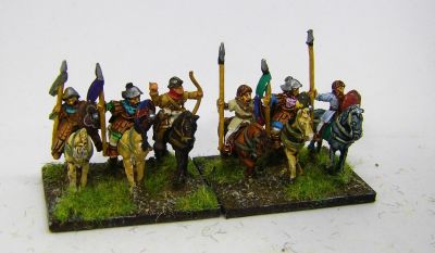 Carolingian Impetuous Cavalry
A few mounted archers from Baueda mixed in as I had them spare
