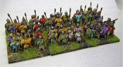 Carolingian Infantry Spearmen
Just about usable for Franks or Saxons etc - the distinctive Carolingian helmets only appear on the Forged in Battle unit, not the Baueda ones 
Keywords: Saxon, Frank