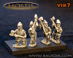 Viking Hurcarls with 2 handed Axes 
The former 50-Paces range. Photos provided by the manufacturer [url=http://www.baueda.com]Baueda[/url]. Figure codes as per illustration or filename.
Keywords: Viking