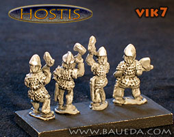 Viking Hurcarls with 2 handed Axes 
The former 50-Paces range. Photos provided by the manufacturer [url=http://www.baueda.com]Baueda[/url]. Figure codes as per illustration or filename.
Keywords: Viking