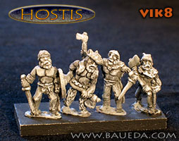 Viking Berserkers
The former 50-Paces range. Photos provided by the manufacturer [url=http://www.baueda.com]Baueda[/url]. Figure codes as per illustration or filename.
Keywords: Viking