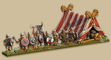 Vikings from Baueda
The former 50-Paces range. Photos provided by the manufacturer [url=http://www.baueda.com]Baueda[/url]. Figure codes as per illustration or filename. This illustrates the Impetus army pack
Keywords: Viking
