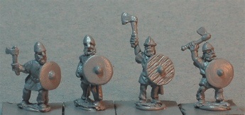 Viking Bondi with Axes
The former 50-Paces range. Photos provided by the manufacturer [url=http://www.baueda.com]Baueda[/url]. Figure codes as per illustration or filename. Pack of 8 figures (four different poses):
Keywords: Viking