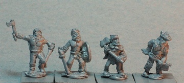 Viking Berserkers 
The former 50-Paces range. Photos provided by the manufacturer [url=http://www.baueda.com]Baueda[/url]. Figure codes as per illustration or filename. Pack of 8 figures (four different poses):
Keywords: Viking