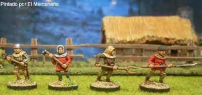 100YW Troops from Corvus Belli Armed Peasants 1 (8)
Available in the UK from [url=http://www.vexillia.ltd.uk]Vexilia[/url], Europe from [url=http://www.corvusbelli.com/en/default.asp]Corvus Belli[/url] or the US from [url=http://www.50paces.com]50 Paces[/url]
Keywords: 100YW