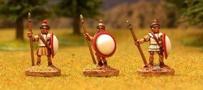 Libyan spearmen 1. Standing, linen armour, crested helmet, hoplite shield
Available in the UK from [url=http://www.vexillia.ltd.uk]Vexilia[/url], Europe from [url=http://www.corvusbelli.com/en/default.asp]Corvus Belli[/url] or the US from [url=http://www.50paces.com]50 Paces[/url]
Keywords: Carthage