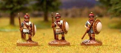 Libyan spearmen 2. Advancing, linen armour, crested helmet, hoplite shield.
Available in the UK from [url=http://www.vexillia.ltd.uk]Vexilia[/url], Europe from [url=http://www.corvusbelli.com/en/default.asp]Corvus Belli[/url] or the US from [url=http://www.50paces.com]50 Paces[/url]
Keywords: Carthage