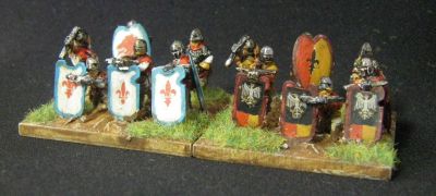 Medieval Crossbowmen with Pavise
