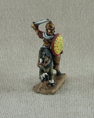 Carthaginian CAC03 Mouted Officer or General
Carthaginians from [url=http://www.donnington-mins.co.uk/]Donnington[/url]. Painted by their own painting service. This figure has sword raised, shield

Keywords: Lcarthage ecarthage carthage