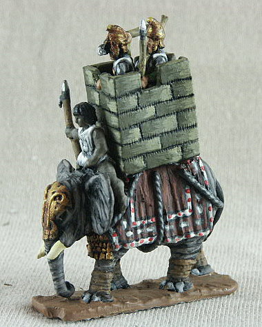 Carthaginian CAEL02 Armoured Elephant
Carthaginians from [url=http://www.donnington-mins.co.uk/]Donnington[/url]. Painted by their own painting service. This figure has mahout, tower with 2 crew

Keywords: Lcarthage ecarthage carthage