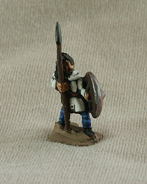 Slav Spearman
Slav troops from [url=http://shop.ancient-modern.co.uk]Donnington[/url] and painted by their painting service.  DWF03 Spearman tunic, trousers, spear, cloak, large round shield
 
Keywords: lpole lrussian SLAV eeffoot gothinf