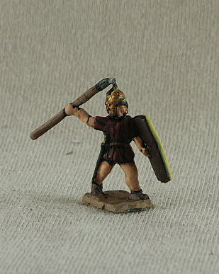 Roman Penal Legion Hastatus 
Romans from [url=http://shop.ancient-modern.co.uk]Donnington[/url] painted by their own painting service. RRF18 Roman Penal Legion Hastatus Gallic equipment, unarmoured foot, throwing spear, shield (2 variations)
 
Keywords: MRR LRR