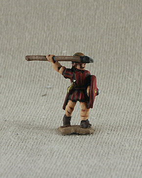 Republican Roman Penal Legion Velite
Romans from [url=http://shop.ancient-modern.co.uk]Donnington[/url] painted by their own painting service. RRF21 Roman Penal Legion Velite Gallic equipment, unarmoured foot, throwing javelin, round shield (can be used as Iberians)
 
Keywords: MRR LRR