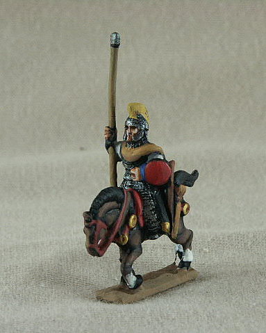 Romano-Byzantine Bucellarius Cavalry lamellar cuirass
Romano-Byzantines from [url=http://shop.ancient-modern.co.uk]Donnongton[/url] and painted by their painting service. RBC04 Bucellarius Cavalry lamellar cuirass over mail coat, lance, bow, creasted helmet, buckler,cloak
 
Keywords: EBYZANTINE thematic