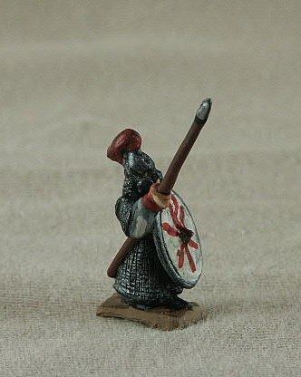 Romano-Byzantine  Antesignani 
Romano-Byzantines from [url=http://shop.ancient-modern.co.uk]Donnongton[/url] and painted by their painting service.  RBF03 Antesignani long mail coat, spear, plumed spangenhelm, oval spiked shield
 
Keywords: EBYZANTINE thematic