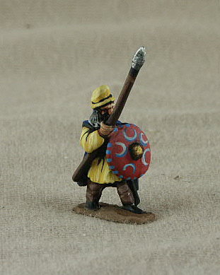 Romano-Byzantine Spearman
Romano-Byzantines from [url=http://shop.ancient-modern.co.uk]Donnongton[/url] and painted by their painting service. RBF12 Spearman tunic, spear, cap, round shield, cloak (suitable for back rankers)
 
Keywords: EBYZANTINE thematic
