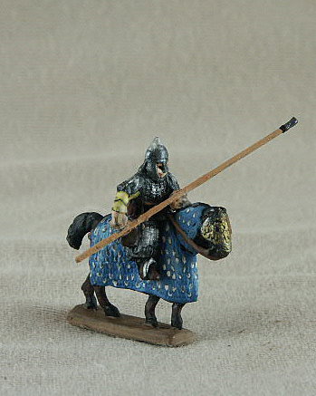 Sassanid Turk Cavalry in cataphract armour
Sassanid from [url=http://www.donnington-mins.co.uk/]Donnington[/url]. One of their better ranges, pictures supplied by the manufacturer and painted by their painting service. With lamellar coat, lance held 2 handed, bow, helmet

Keywords: Sassanid Parthian Palmyran Saka Turk Kurd