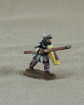 Sassanid Levy Attacking
Sassanid from [url=http://www.donnington-mins.co.uk/]Donnington[/url]. One of their better ranges, pictures supplied by the manufacturer and painted by their painting service.  SDF04 Levy tunic, trousers, spear lowered, cap, oblong shield, attacking

Keywords: Sassanid
