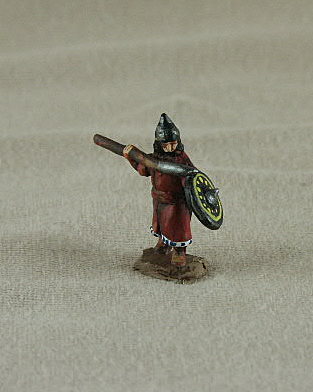 TF05 Daylami
Seljuk troops from [url=http://www.donnington-mins.co.uk/]Donnington[/url]. Painted by Donningtons painting service. TF05 Daylami
long coat, spear levelled, round shield, pointed helmet, advancing (suitable for Fatimid,Iraqi and Turkish armies)

Keywords: Seljuk fatimid mamluk umayyad ayyubid berber arabfoot