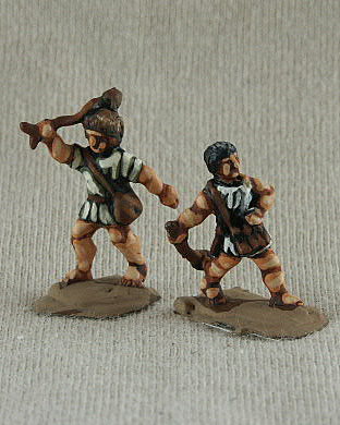 Slingers
GRF06 Psilos slinger, firing (2 positions). Fron Donnington, painted by their painting service
Keywords: spartacus hskirmisher