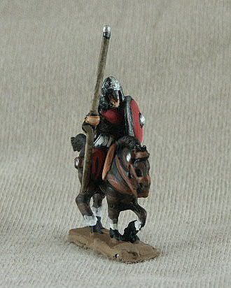 Vandal Mounted Noble
Vandal cavalry from [url=http://www.donnington-mins.co.uk/]Donnington[/url] and painted by their painting service. DNC01 scale cuirass with pteruges, tunic, wide trousers, spear, cloak, spangenhelm, round shield
Keywords: Vandal gothcav ebulgar visigoth Gothcav