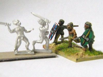 Unclothed Cauls from Fantassin vs Corvus Belli Celts
Unpainted Fantassin Miniatures Celts from [url=www.warmodelling.com]Warmodelling[/url] take on Corvus Belli (painted) Celts. 
Keywords: gauls celt galatian