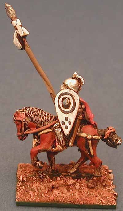 Byzantine Kite-shield lancer 
Byzantine range from [url=http://www.15mm.co.uk/The_Byzantines.htm]Isarus[/url] sold by 15mm.co.uk. Pictures provided by the manufacturer
Keywords: maurikian nikephorian