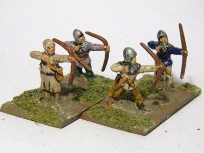 Longbowmen (used as skirmishing archers)
Essex longbowmen From [url=http://www.essexminiatures.co.uk/frames15med.html] Essex Miniatures [/url] generic medieval ranges
Keywords: 100YW medfoot