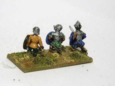 Spanish Sword & Buckler Men
from the [url=http://www.essexminiatures.co.uk/frames15med.html] Essex   Minis [/url]medieval / late medieval (Spanish) ranges 
Keywords: medspanish