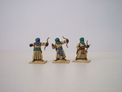 Crusade Era Arab Sudanese archers - 3 variants (Abid al-shira) 
Arabs from [url=http://www.legio-heroica.com/Musulmani-en.html]Legio Heroica[/url], pics supplied by the manufacturer 
Keywords: Arab fatimid seljuk ayyubid mamluk berber abbasid