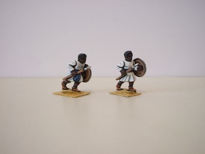 Zanj  javelinmen (wild sudanese tribesmen): for Fatimid Armies -  2 variants
Arabs from [url=http://www.legio-heroica.com/Musulmani-en.html]Legio Heroica[/url], pics supplied by the manufacturer Zanj  javelinmen (wild sudanese tribesmen): for Fatimid Armies -  2 variants
Keywords: Arab fatimid