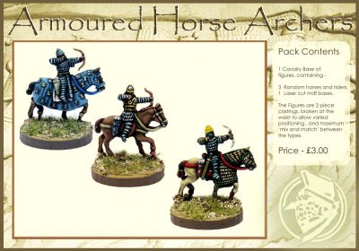 Sassanid Heavy Cavalry with Bows
New Sassanid range from [url=http://www.lurkio.co.uk]Lurkio[/url], images produced with the kind permission of the manufacturer. Prices correct as of 10/10
Keywords: Sassanid