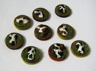 Mycenean shield markers 
Used as hit markers
