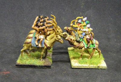 Museum Miniatures Z Range camel guards
New Museum Miniatures Z Range camel guards, shown here with Museum old-style Bedouin Giant Camels 
Keywords: Bedouin, arabcav, palmyran