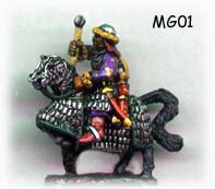 Mongol C In C Ehc Lamellar Armour, Holding Mace. (3 figs per pack) 
Mongol Troops from [url=http://www.museumminiatures.co.uk]Museum Miniatures[/url]. Figures codes as per illustrations, photos supplied by kind permission of the manufacturer
Keywords: Mongol Timurid Ilkhanid