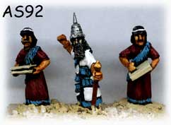 Assyrian King on foot with Scribes. (6 figures)
Pictures from [url=http://www.museumminiatures.co.uk/]Museum Miniatures[/url]
Keywords: Assyrian