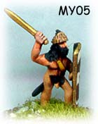 Mycenean Warrior, Nude Sword Tower Shield.
Mycenean range from [url=http://www.museumminiatures.co.uk/]Museum Miniatures[/url], pictures kindly provided by the manufacturer
Keywords: trojan