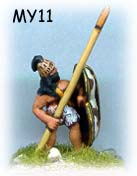Mycenaean Warrior, Kilted LTS fig 8 Shield.
Mycenean range from [url=http://www.museumminiatures.co.uk/]Museum Miniatures[/url], pictures kindly provided by the manufacturer
Keywords: trojan