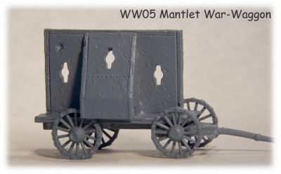 Mantlet wagon
Mantlet wagon to give some cover to your Crossbow and Aqubusiers
Keywords: medfoot, hussite, hungarian